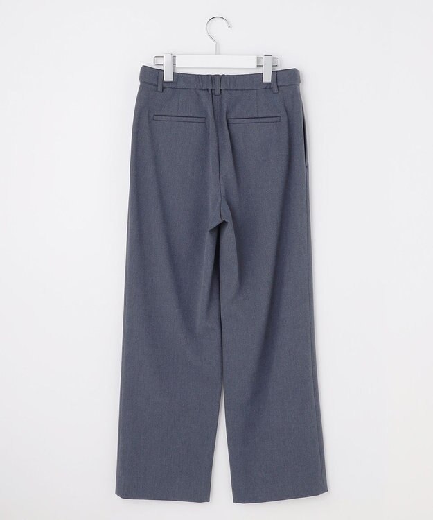 J.PRESS LADIES S 2way thermo サキソニー ストレート パンツ ネイビーシャンブレー系