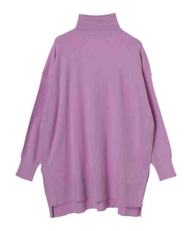 Green Parks もちやわ　タートルニットチュニック Pink