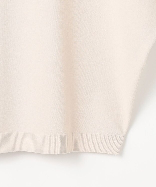 自由区 【前後着用可能】クレープストレッチドルマンスリーブ ニット ベージュ