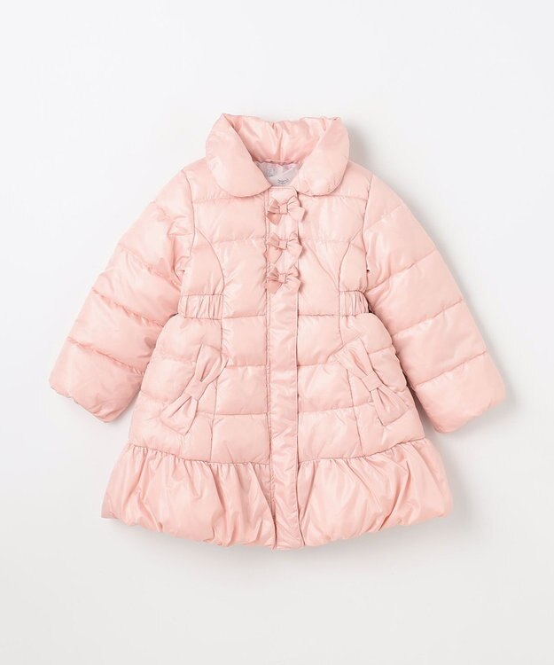 ANY KIDS 【フード取り外し/洗濯機可能】Aラインコート ピンク