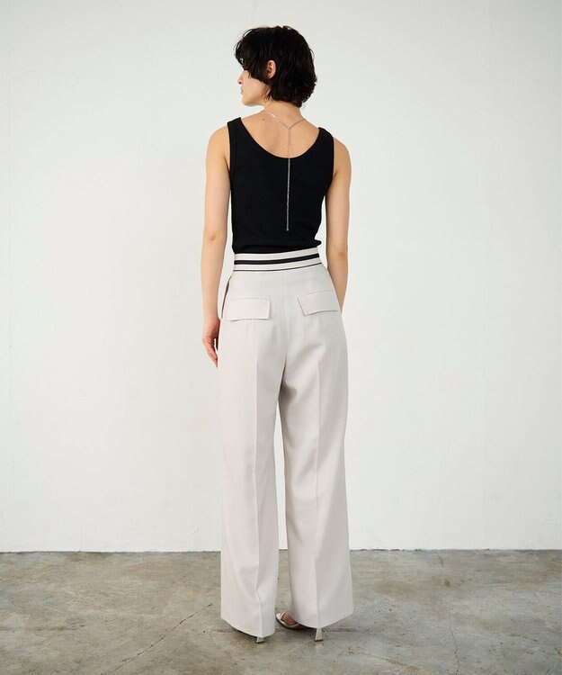 GRACE CONTINENTAL テレコノースリーブ ブラック