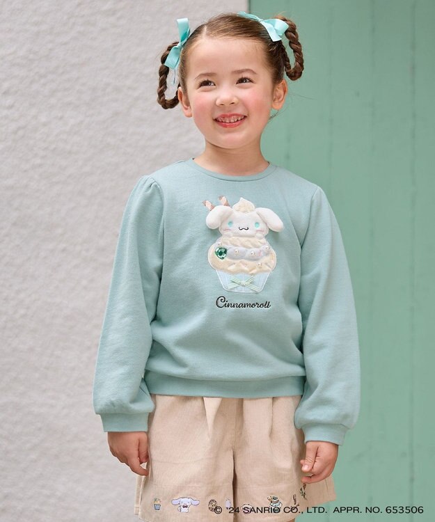 ANY KIDS 【any FAM×サンリオキャラクターズ】カップケーキトレーナー ミント×シナモロール