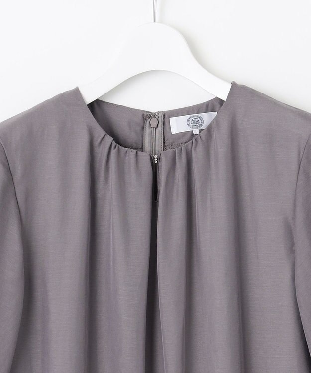 J.PRESS LADIES 【洗える】ブライトスパンボイル ワンピース グレージュ系