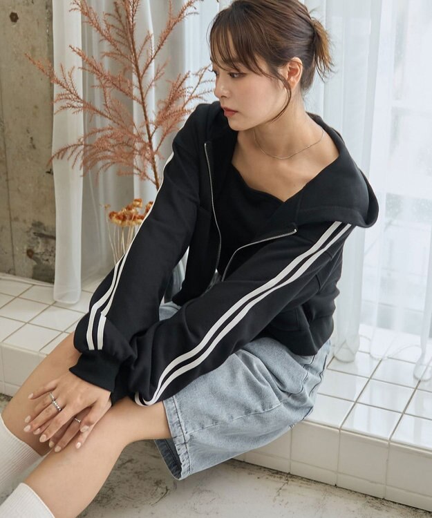 WEGO ショートジップパーカー ブラックその他