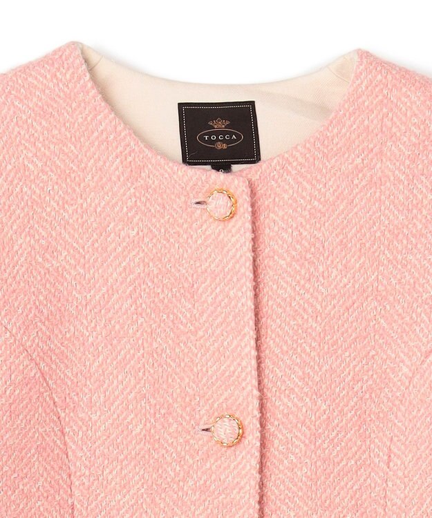 TOCCA 【消臭】SNOWBERRY POCKET TWEED コート ピンク系5