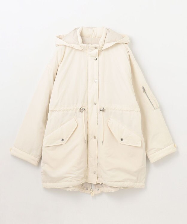 GRACE CONTINENTAL ボリュームハーフコート ホワイト