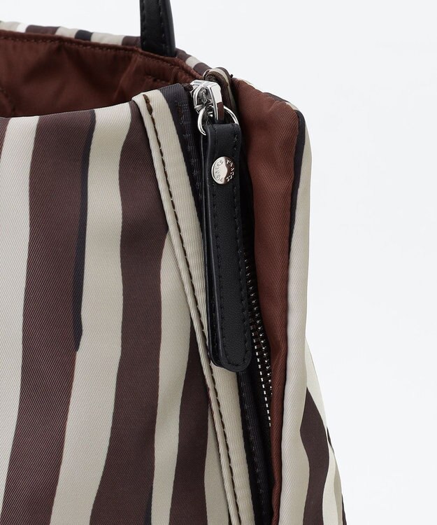 Y'SACCS 【ムック本掲載】ドローイングストライプ　トートバッグ ワイン