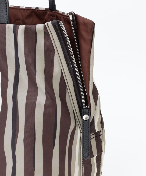 Y'SACCS 【ムック本掲載】ドローイングストライプ　トートバッグ ワイン