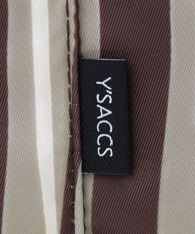 Y'SACCS 【ムック本掲載】ドローイングストライプ　トートバッグ ワイン