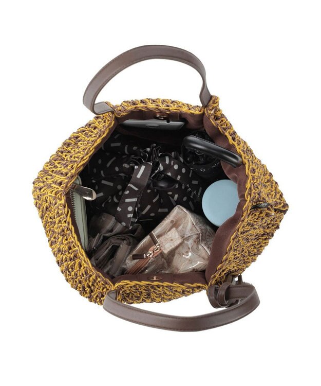 ROOTOTE 3099【手編みカゴバッグ】LT.デリ.バスケット-B 02：イエロー