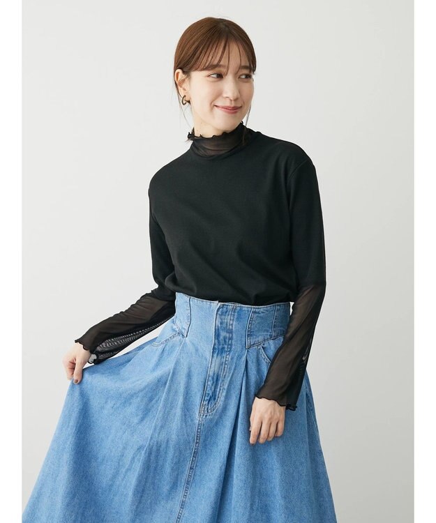 Green Parks ・ＲＡＹ　ＣＡＳＳＩＮ　シアーキリカエハイネック Black