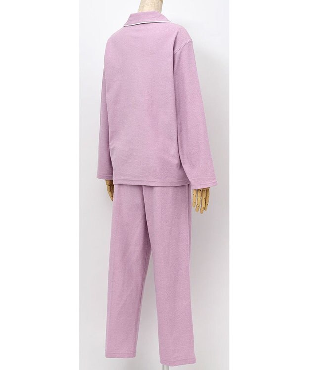 ワコール／睡眠科学 【パジャマ】　長袖　長ズボン　綿混　パイル素材　睡眠科学／ワコール　YDX532 ピンク