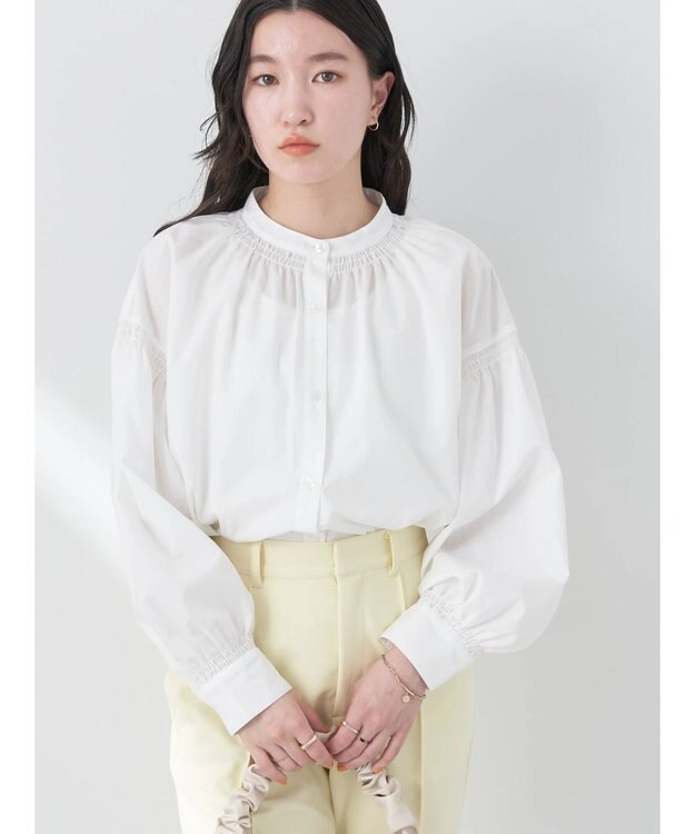 earth music&ecology シャーリングシャツ Off White