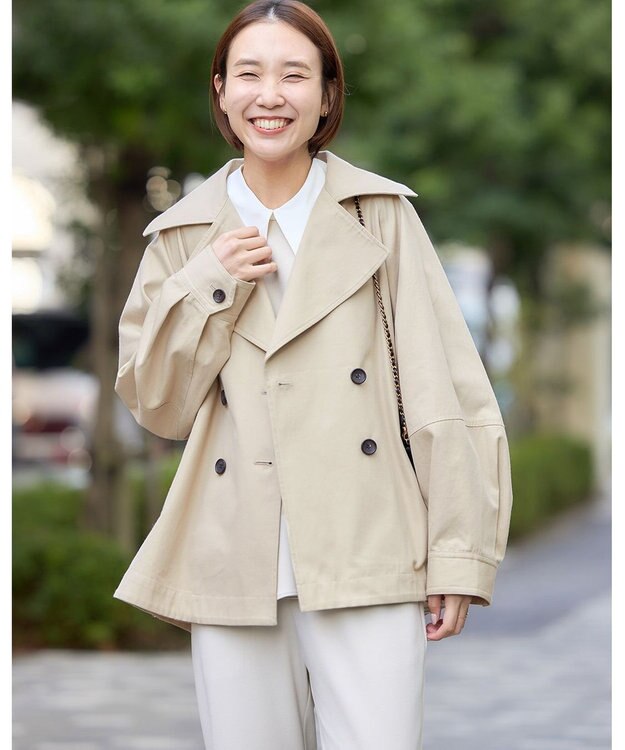 UNFILO ショートトレンチコート ベージュ