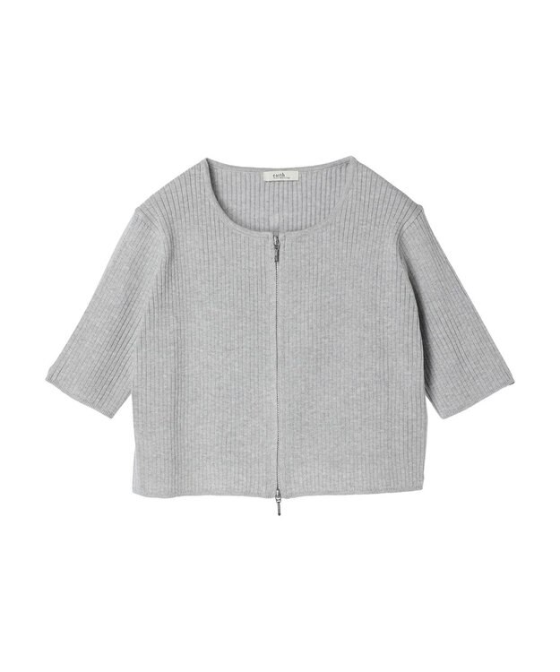 earth music&ecology ダブルジップカーディガン Gray