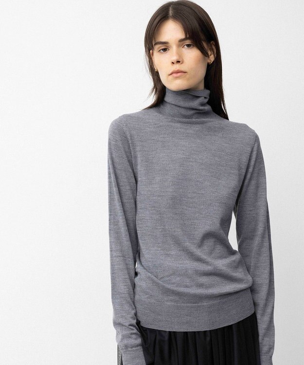 NAVE 【Nave】リュクスウール タートルネック ニット ライトグレー系