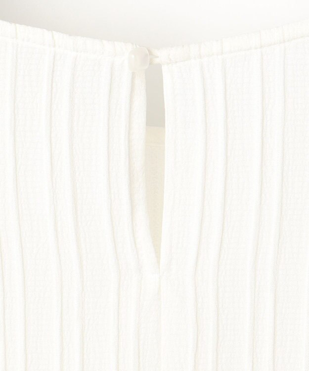 ANY SIS S 【洗える】ジャガードペプラム ブラウス オフ