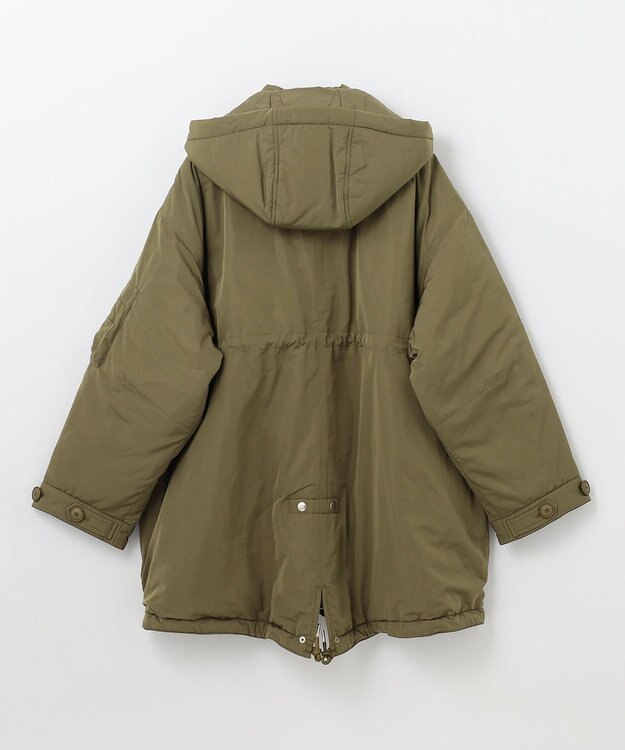 GRACE CONTINENTAL ボリュームハーフコート カーキ