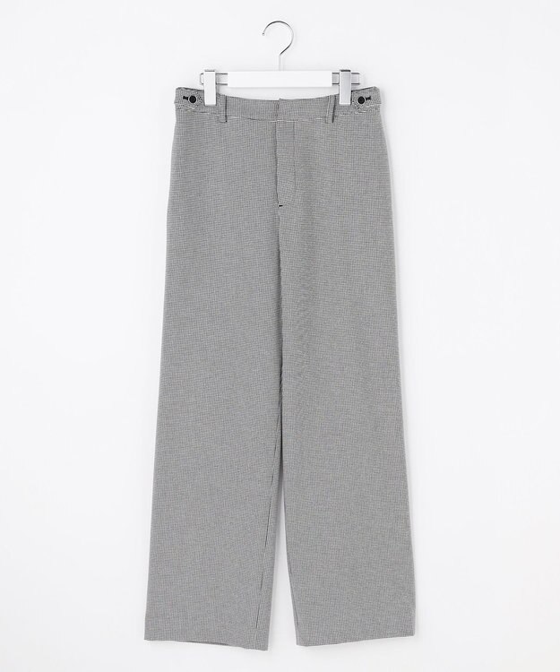 J.PRESS LADIES S 2way thermo サキソニー ストレート パンツ ホワイト×ブラック系