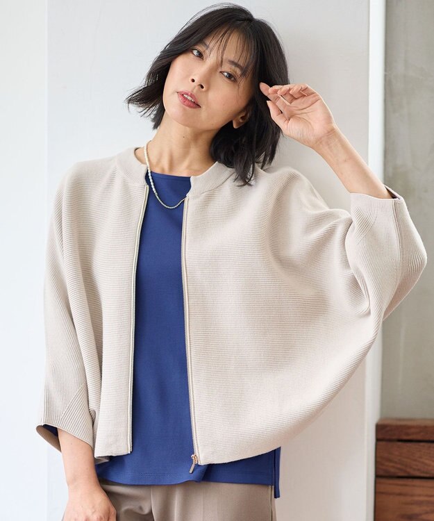 カーディガン ポンチョ 洗濯機可】ポンチョジップカーディガン / ANY | ファッション通販