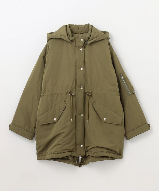 GRACE CONTINENTAL ボリュームハーフコート カーキ