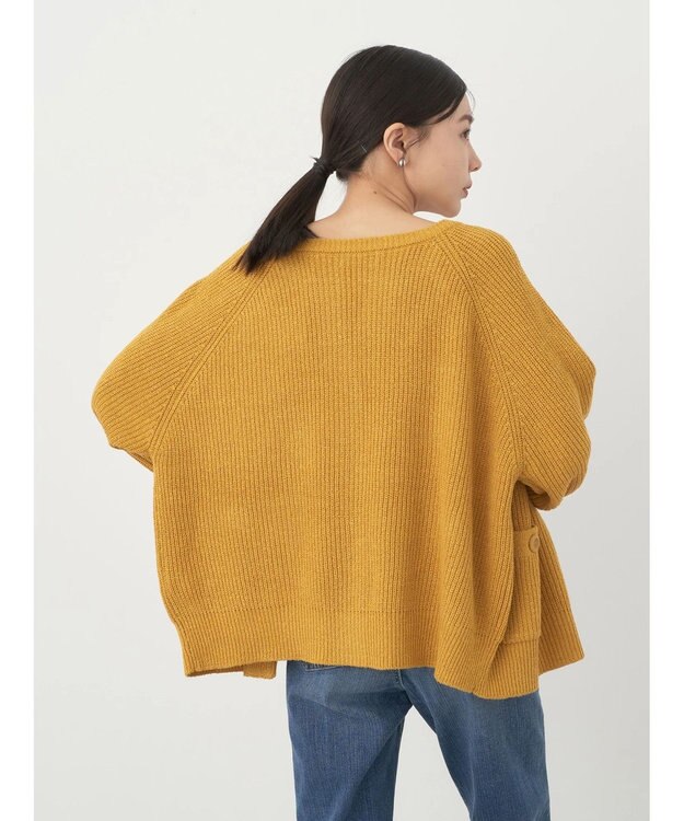 earth music&ecology ブークレーキーネックカーディガン Yellow