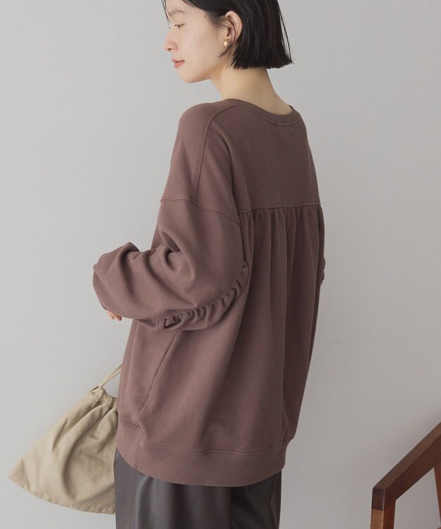 AMERICAN HOLIC バックギャザー裏毛プルオーバー Brown