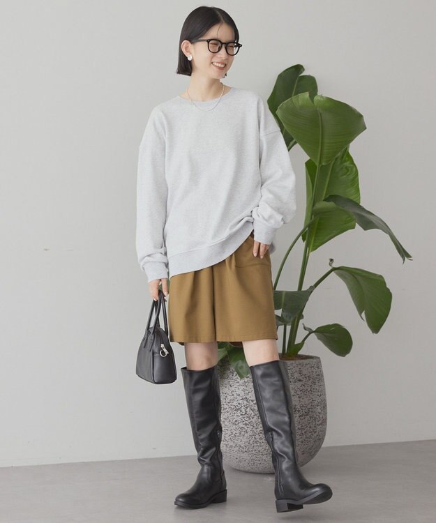 AMERICAN HOLIC バックギャザー裏毛プルオーバー Gray Mixture