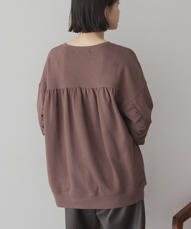 AMERICAN HOLIC バックギャザー裏毛プルオーバー Brown