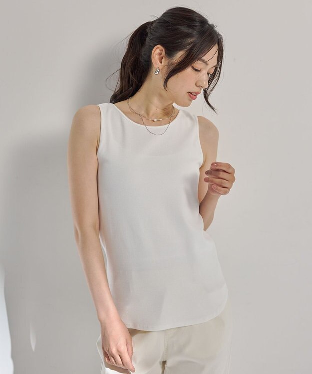 ANY L テレコタンクトップ アイボリー