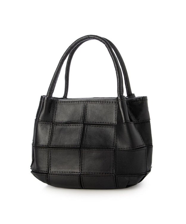 UNBILLION ピークスピーク PEAKSPEAK / 牛革パッチワーク・フラップトートS ブラック