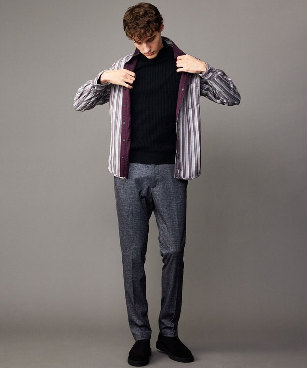 JOSEPH ABBOUD 【ストレッチ/セットアップ/弱撥水】フランネル ジャージ パンツ グレー系