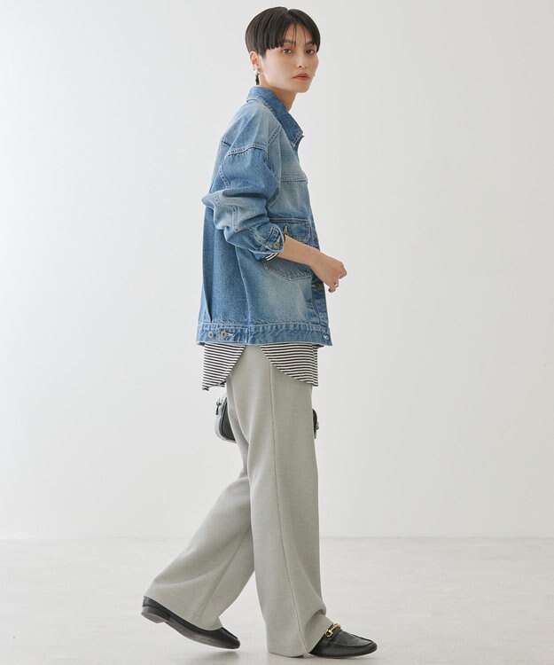 AMERICAN HOLIC 針抜きリブパンツ Light Gray Mixture