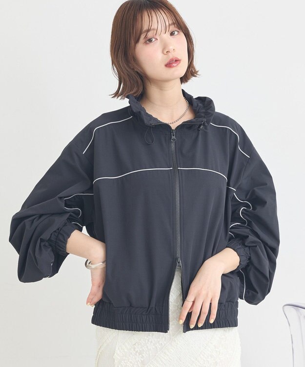 earth music&ecology パイピングブルゾン Black