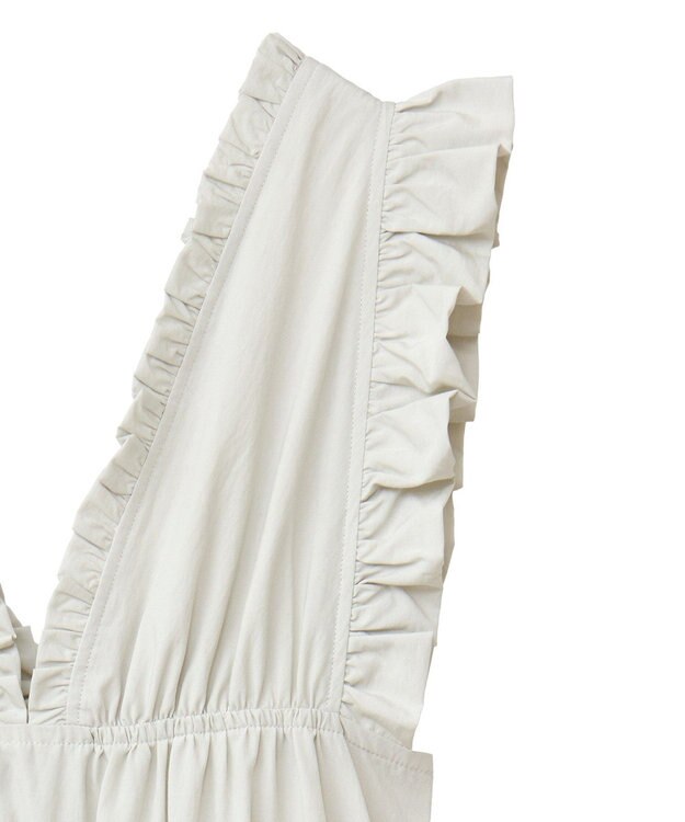 Green Parks ■ＥＳＣＡＲ　フリルＶネックワンピース Light Gray