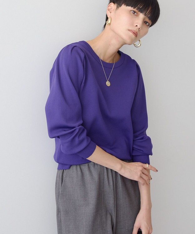 AMERICAN HOLIC エコカルットショルダータックニットプルオーバー Purple