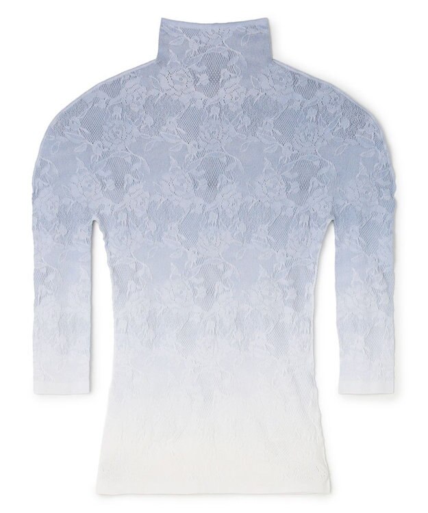 Chacott グラデーションローハイネックトップ ターコイズブルー