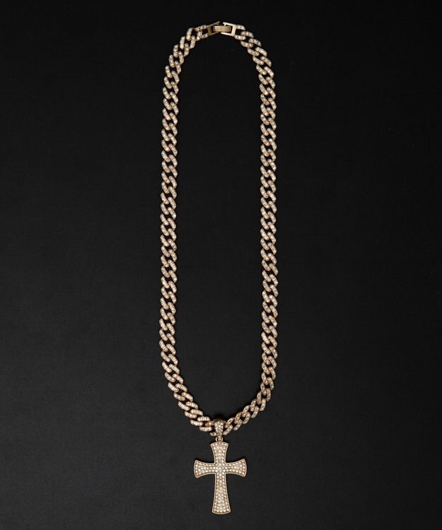 WEGO Mモチーフラインストーンネックレス 柄1