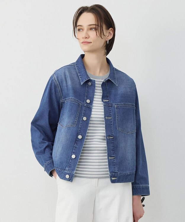 ICB 【先行予約】 ライトストレッチデニム ジャケット ブルーデニム