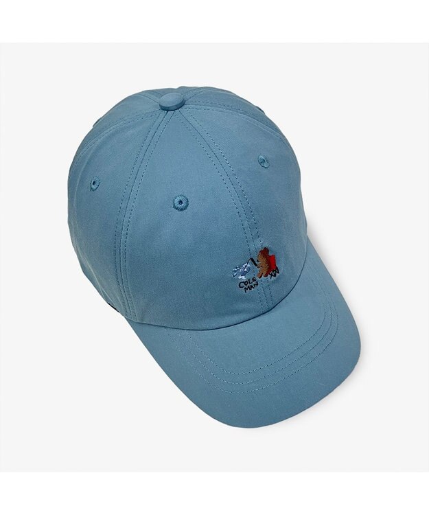 林八百吉商店 Coleman　キッズ  くまさん刺繡ツイルキャップ ブルー