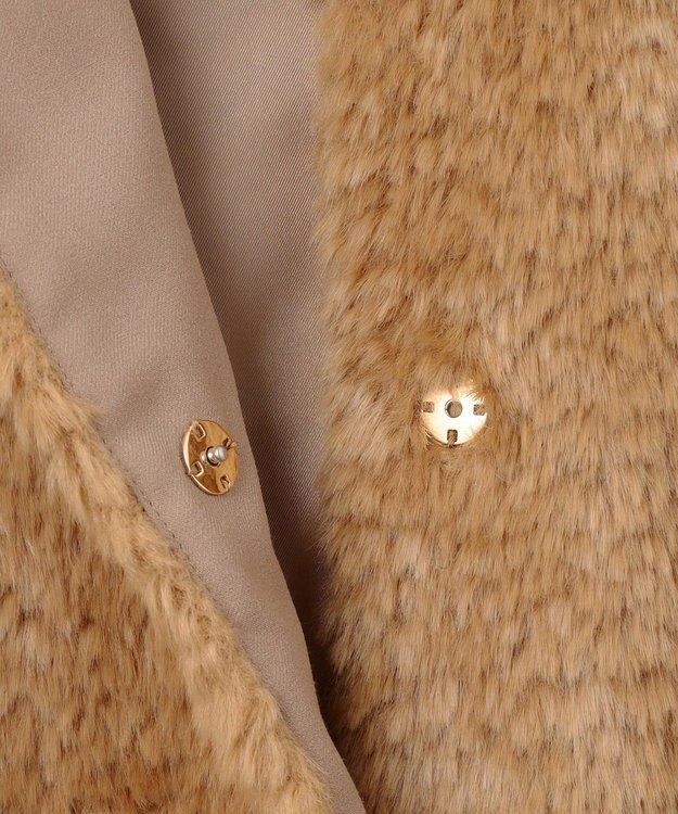 自由区 L 【カタログ掲載】ファー アウター キャメル