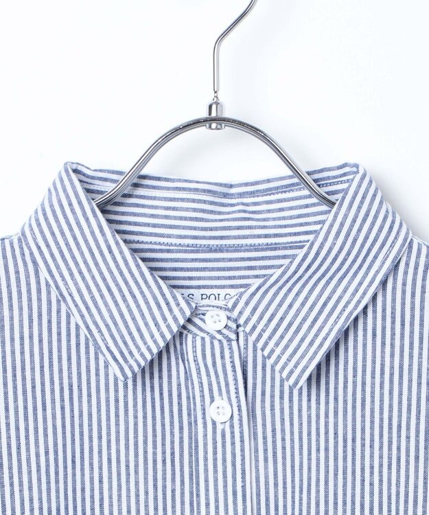 WEGO 【25年秋新色登場★】U.S. POLO ASSN.別注ロングスリーブシャツ ブルーストライプ