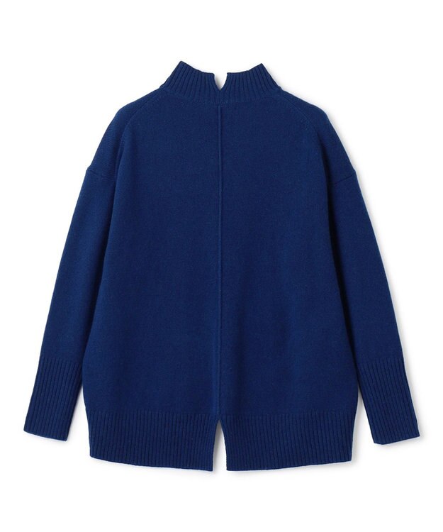 UNFILO ウールカシミヤ ハイネックニット ブルー