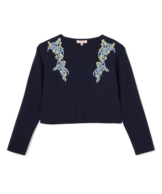 TOCCA 【キャンセル分販売！】【洗える】FLORAL MELODY ボレロ ネイビー系