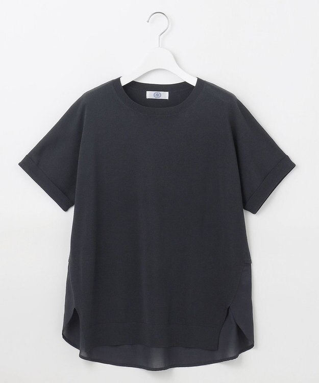 J.PRESS LADIES L 【洗える・抗菌防臭】FABRIC COMBI ニット ネイビー系