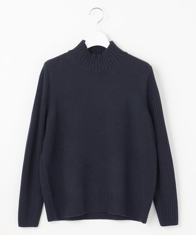 J.PRESS LADIES 【洗える】CASHBIT NEO ハイネック ニット ネイビー系