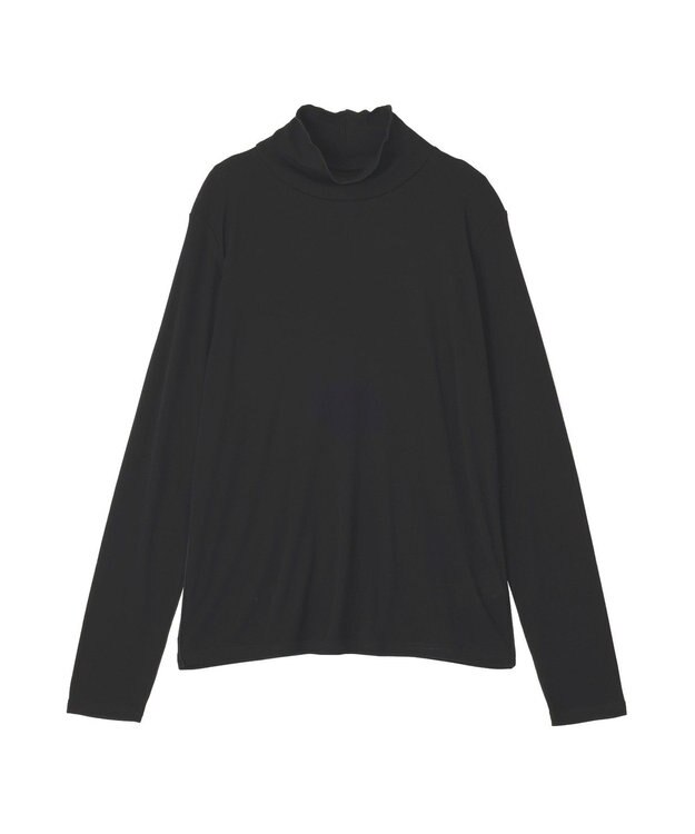 Green Parks シアーリブタートルプルオーバー Black