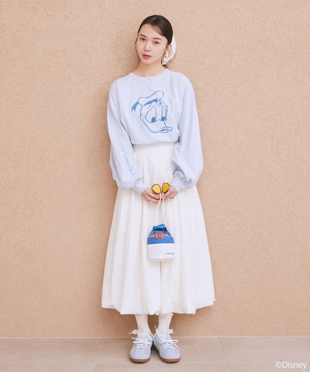 earth music&ecology 【予約】【綿100％】Disney/アソートプリントロンTEE ライトブルー