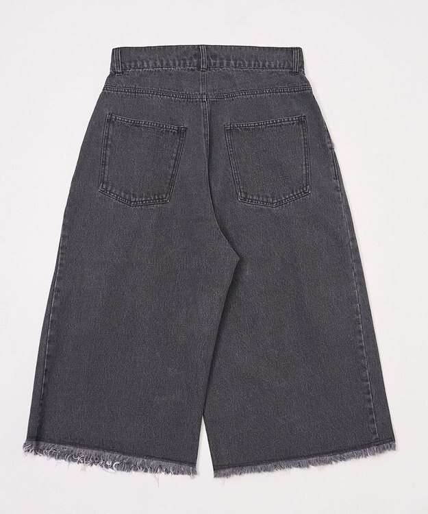 WEGO クロップドワイドデニムパンツ デニムブラック