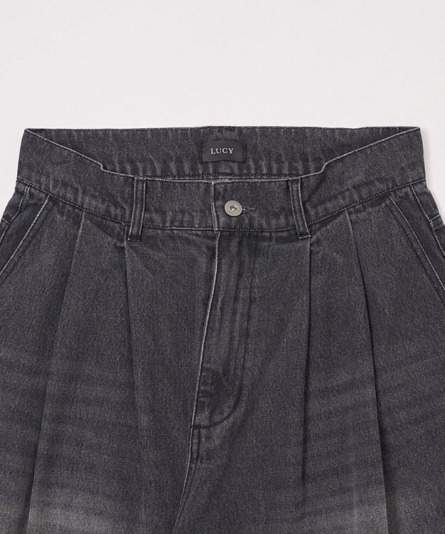 WEGO クロップドワイドデニムパンツ デニムブラック